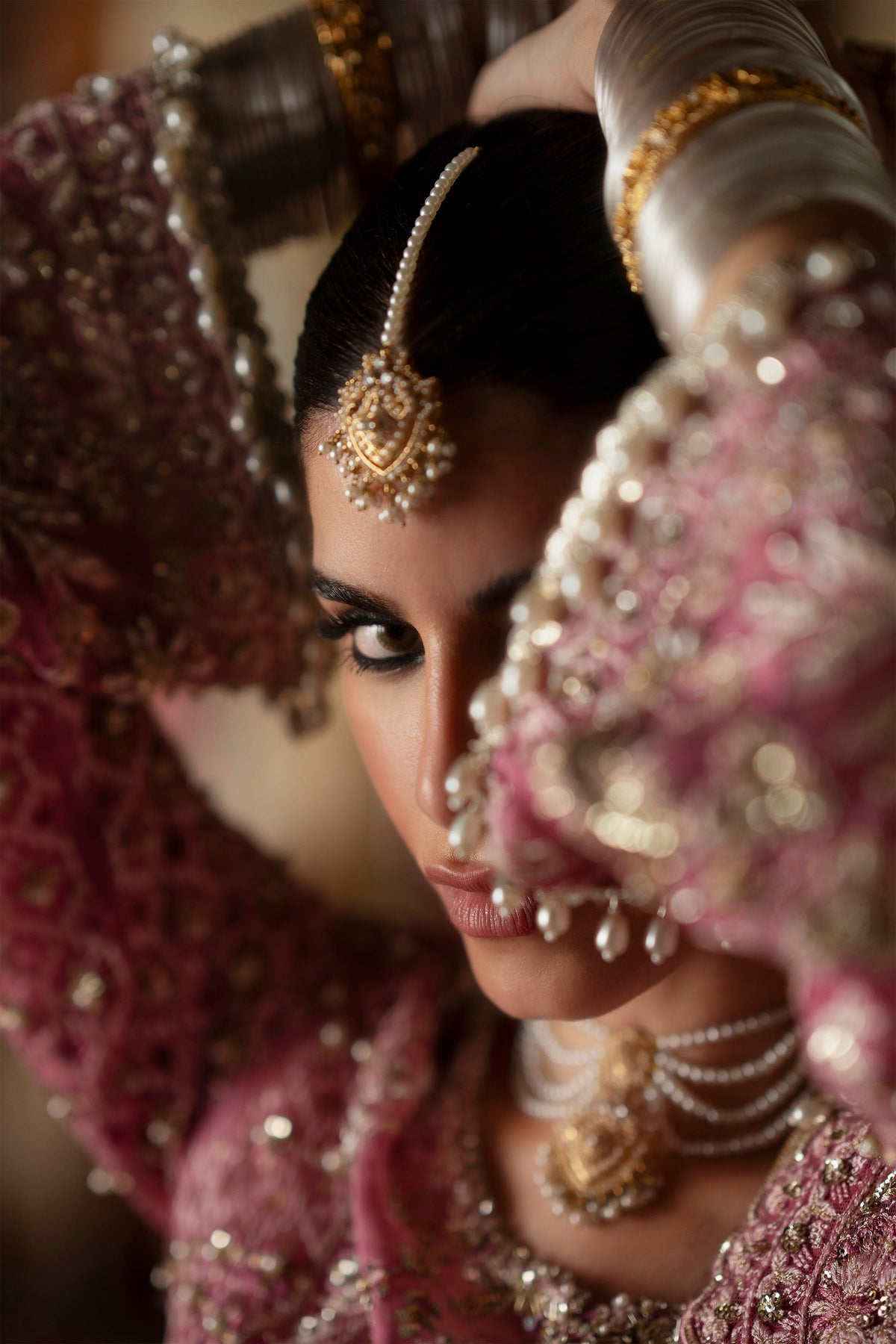 Saad Bin Shahzad Selah – candy pink embroidered short shirt with pleated gharara from LAAVNI'25 – view 9